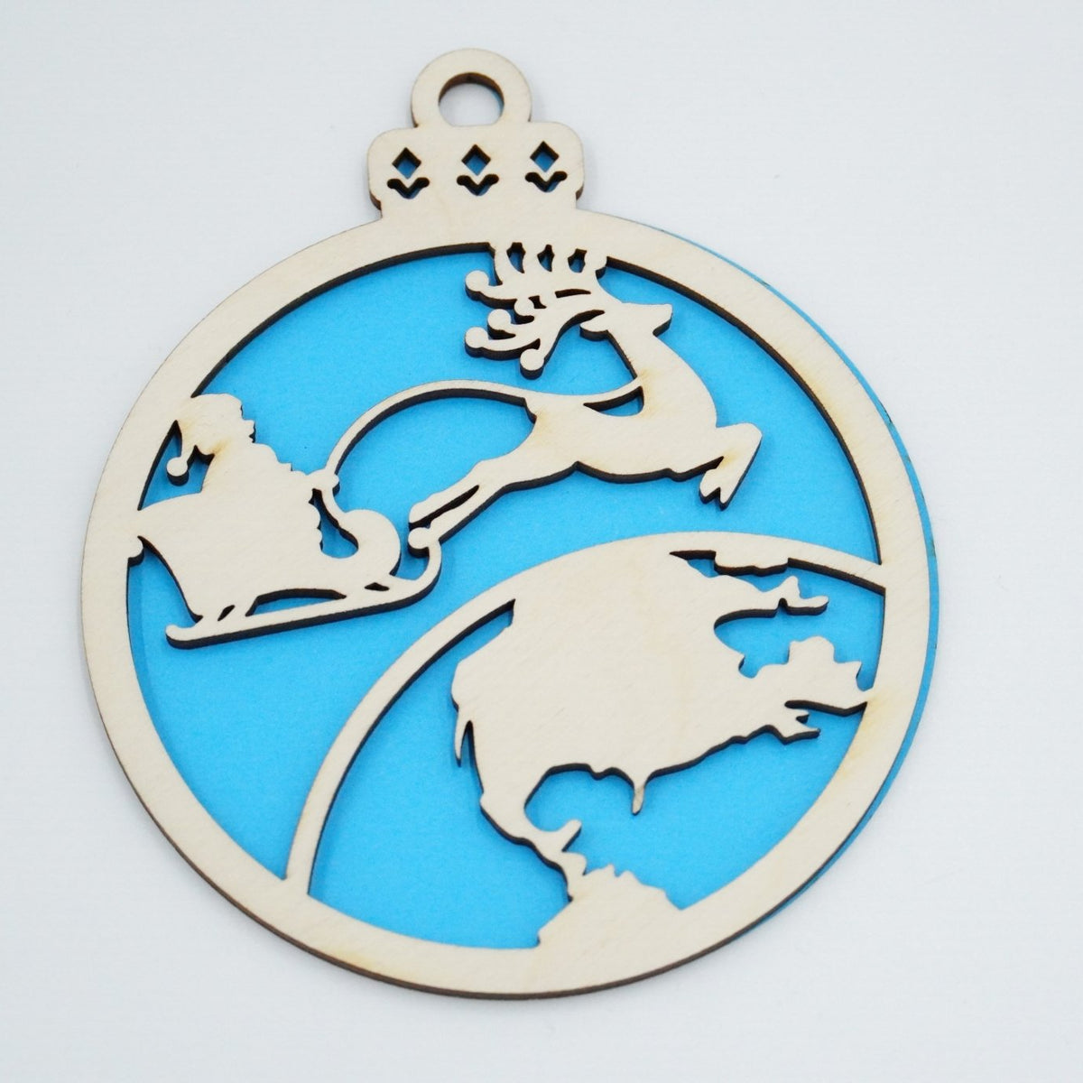 Christbaumschmuck "Weihnachtsmann on Tour" - RJC - Circle