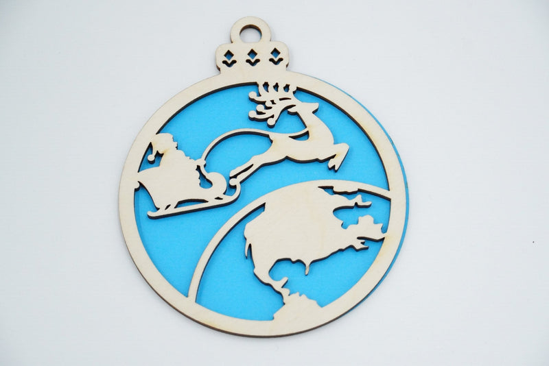 Christbaumschmuck "Weihnachtsmann on Tour" - RJC - Circle