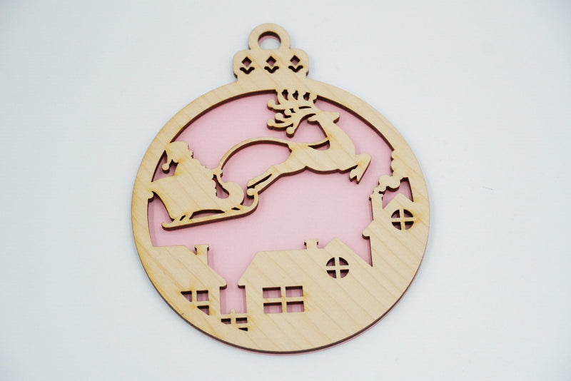 Christbaumschmuck "Weihnachtsmann on Tour" - RJC - Circle