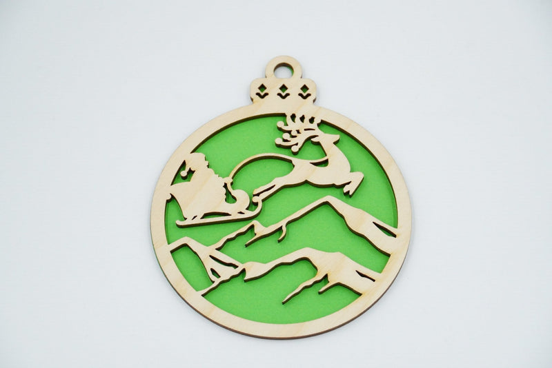 Christbaumschmuck "Weihnachtsmann on Tour" - RJC - Circle