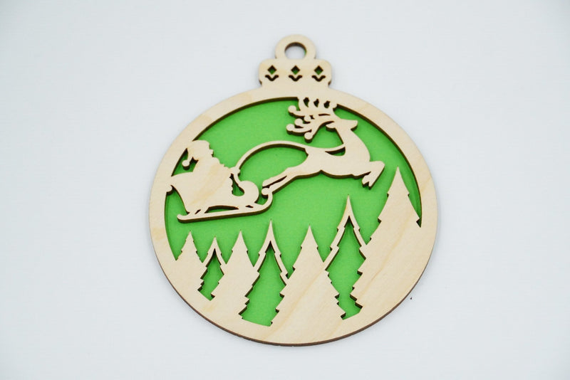 Christbaumschmuck "Weihnachtsmann on Tour" - RJC - Circle