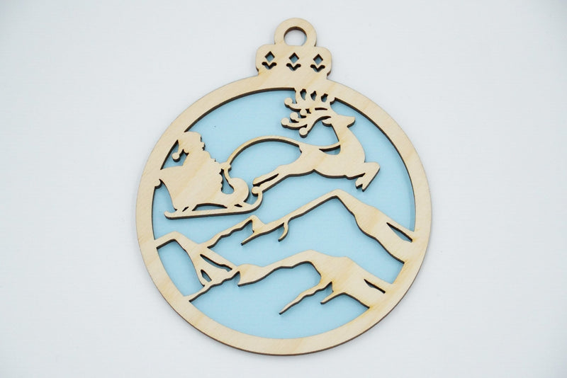 Christbaumschmuck "Weihnachtsmann on Tour" - RJC - Circle