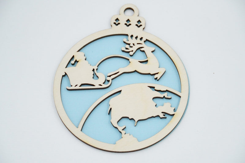 Christbaumschmuck "Weihnachtsmann on Tour" - RJC - Circle