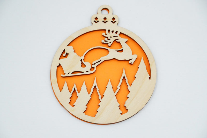 Christbaumschmuck "Weihnachtsmann on Tour" - RJC - Circle