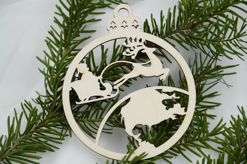 Christbaumschmuck "Weihnachtsmann on Tour" - RJC - Circle
