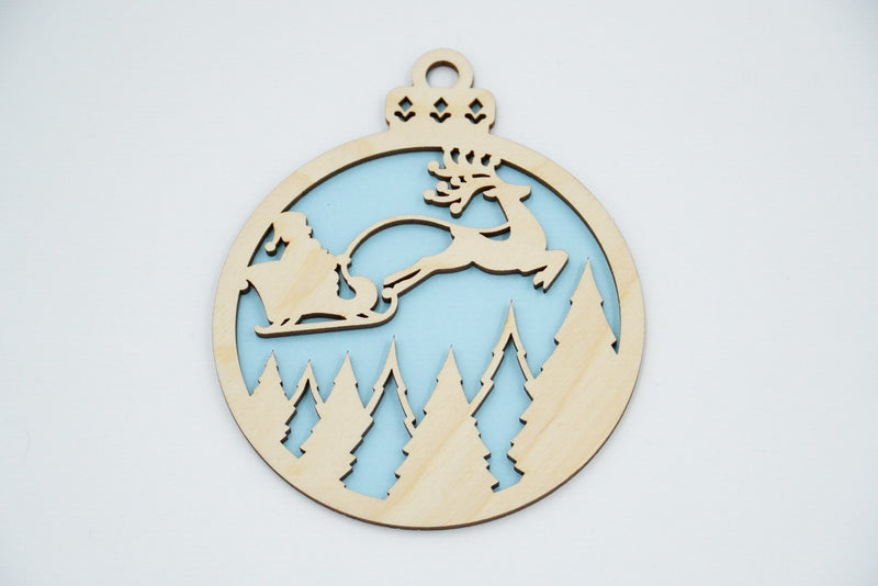 Christbaumschmuck "Weihnachtsmann on Tour" - RJC - Circle