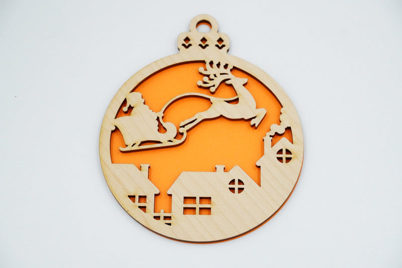 Christbaumschmuck "Weihnachtsmann on Tour" - RJC - Circle