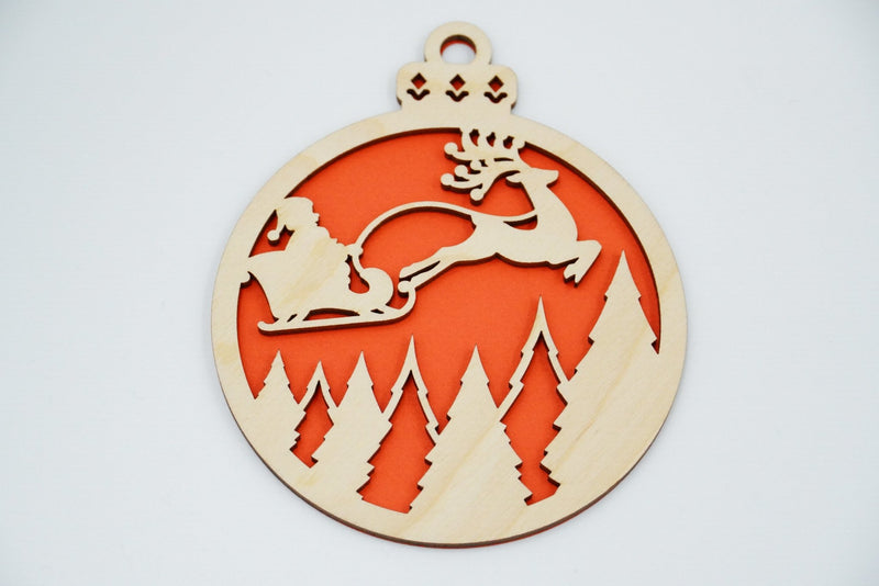 Christbaumschmuck "Weihnachtsmann on Tour" - RJC - Circle