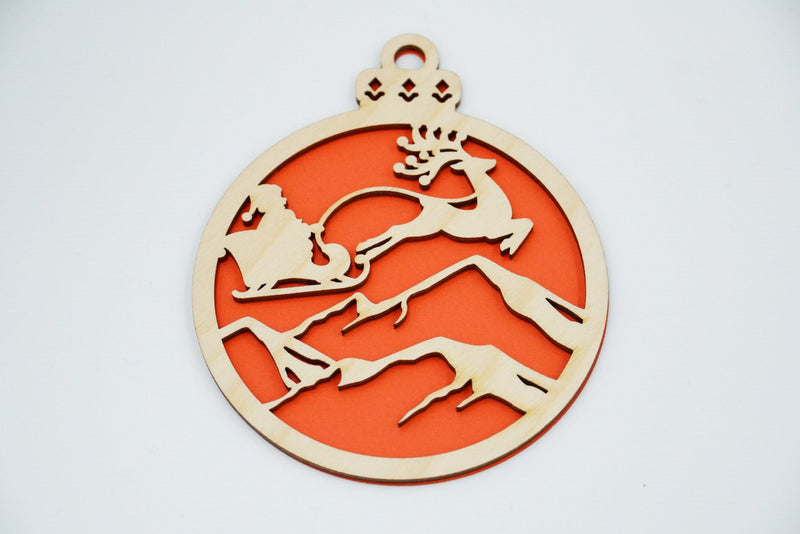 Christbaumschmuck "Weihnachtsmann on Tour" - RJC - Circle