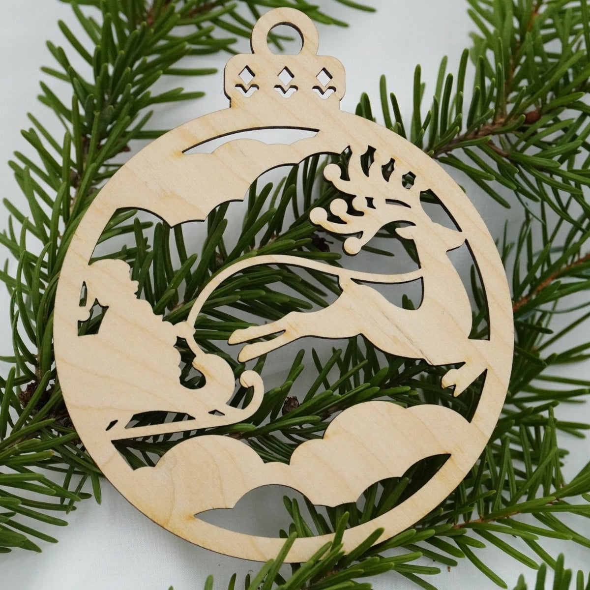 Christbaumschmuck "Weihnachtsmann on Tour" - RJC - Circle