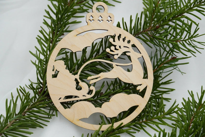 Christbaumschmuck "Weihnachtsmann on Tour" - RJC - Circle