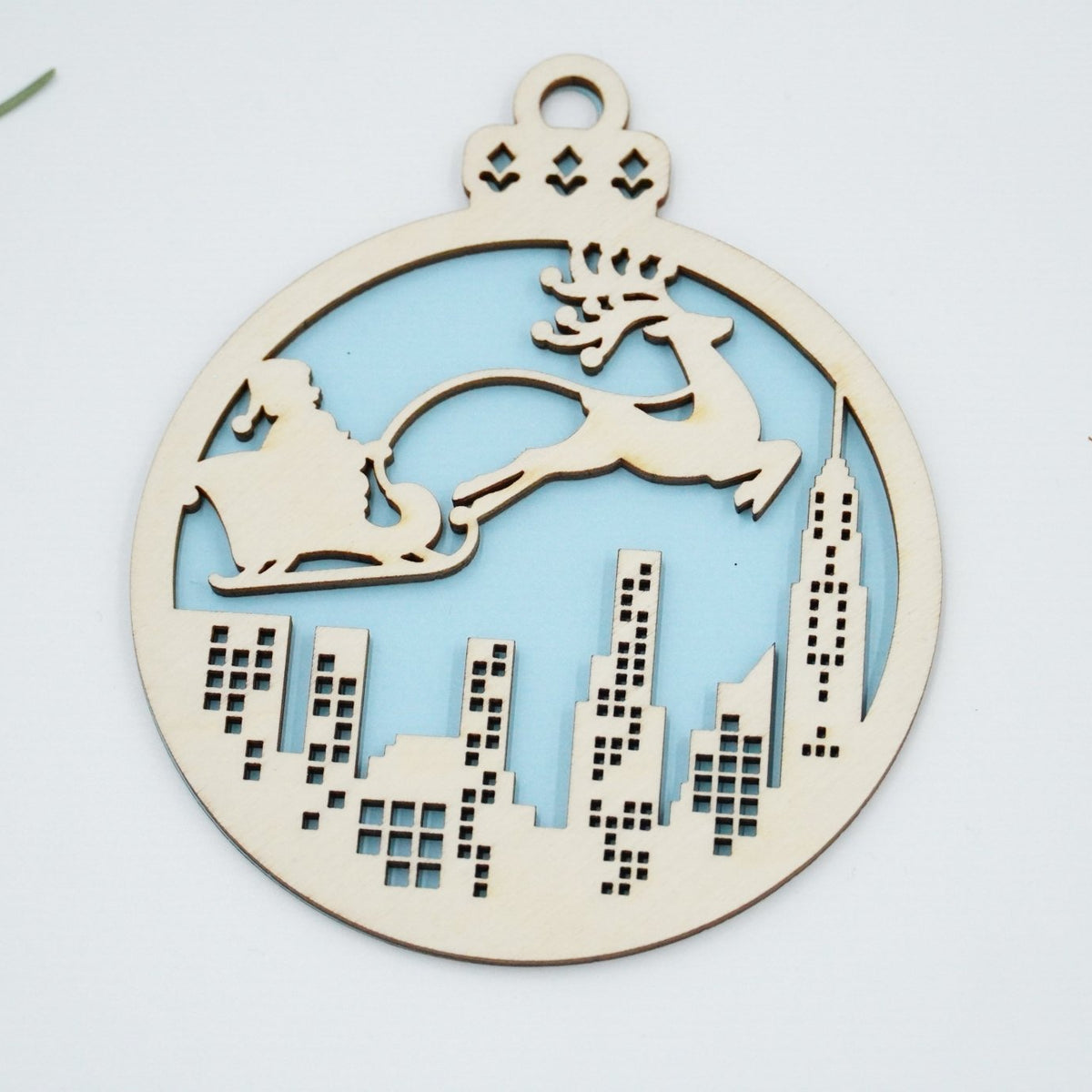 Christbaumschmuck "Weihnachtsmann on Tour" - RJC - Circle