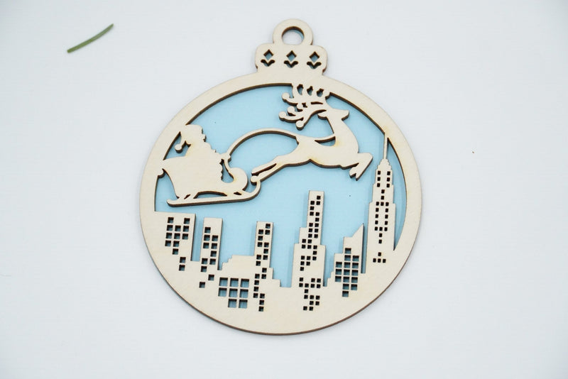 Christbaumschmuck "Weihnachtsmann on Tour" - RJC - Circle