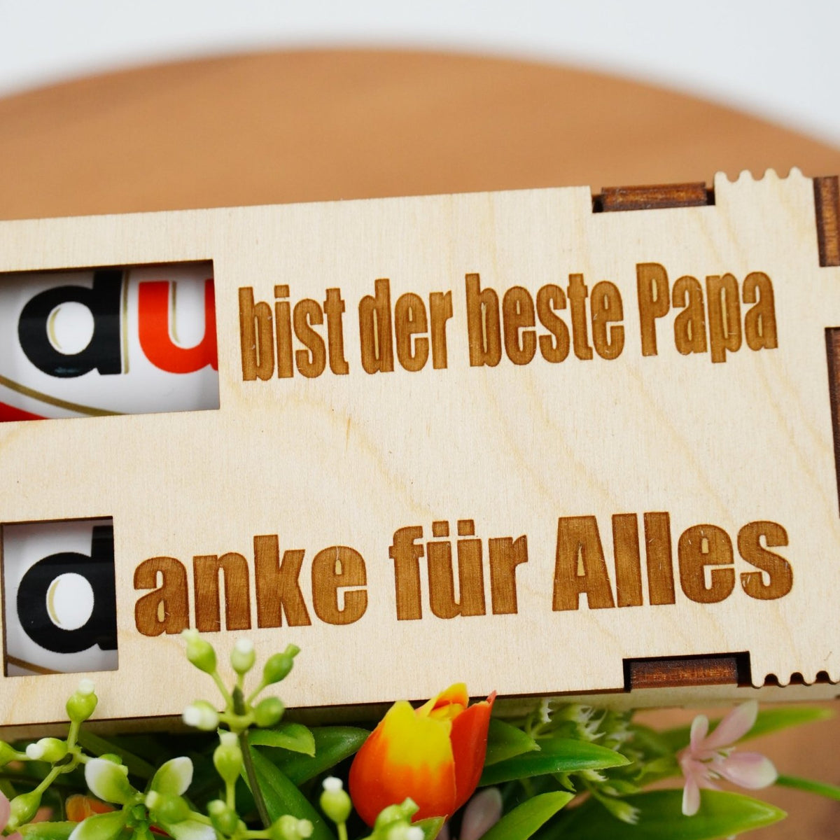 DU - Schokoriegelbox doppelt - personalisierbar Valentin - RJC - Circle