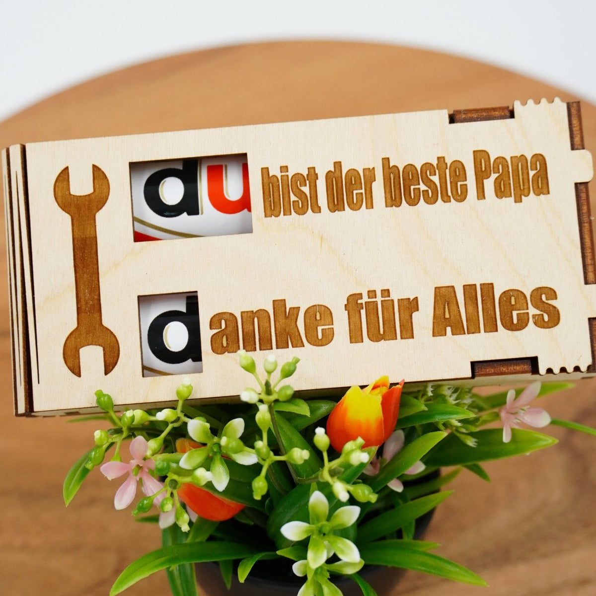 DU - Schokoriegelbox doppelt - personalisierbar Valentin - RJC - Circle