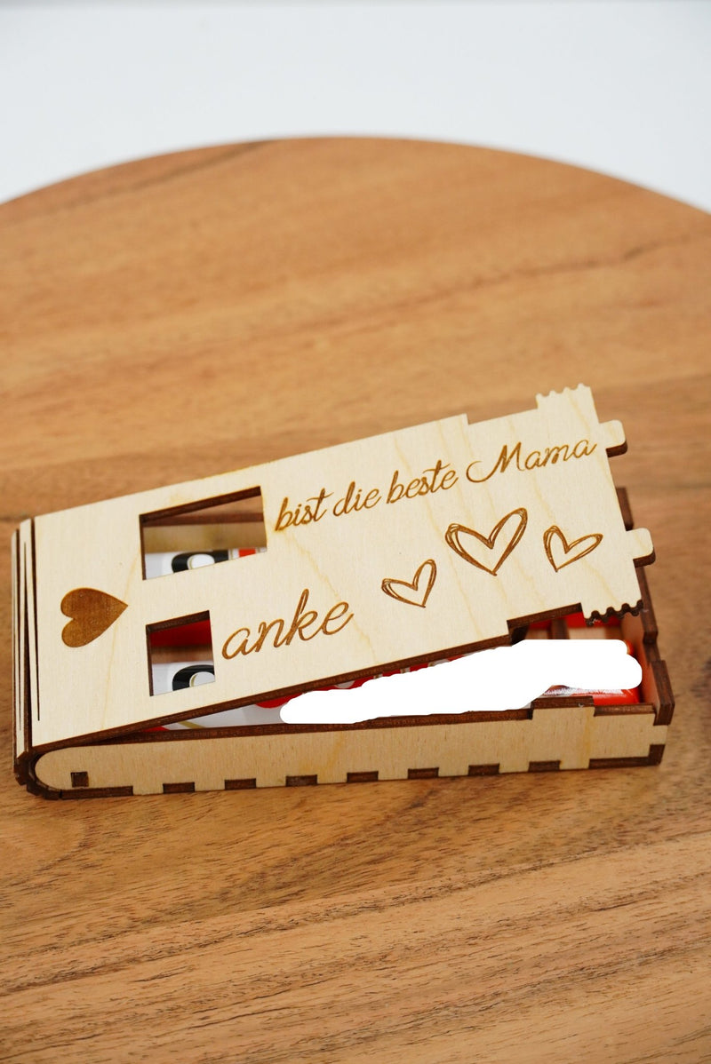 DU - Schokoriegelbox doppelt - personalisierbar Valentin - RJC - Circle