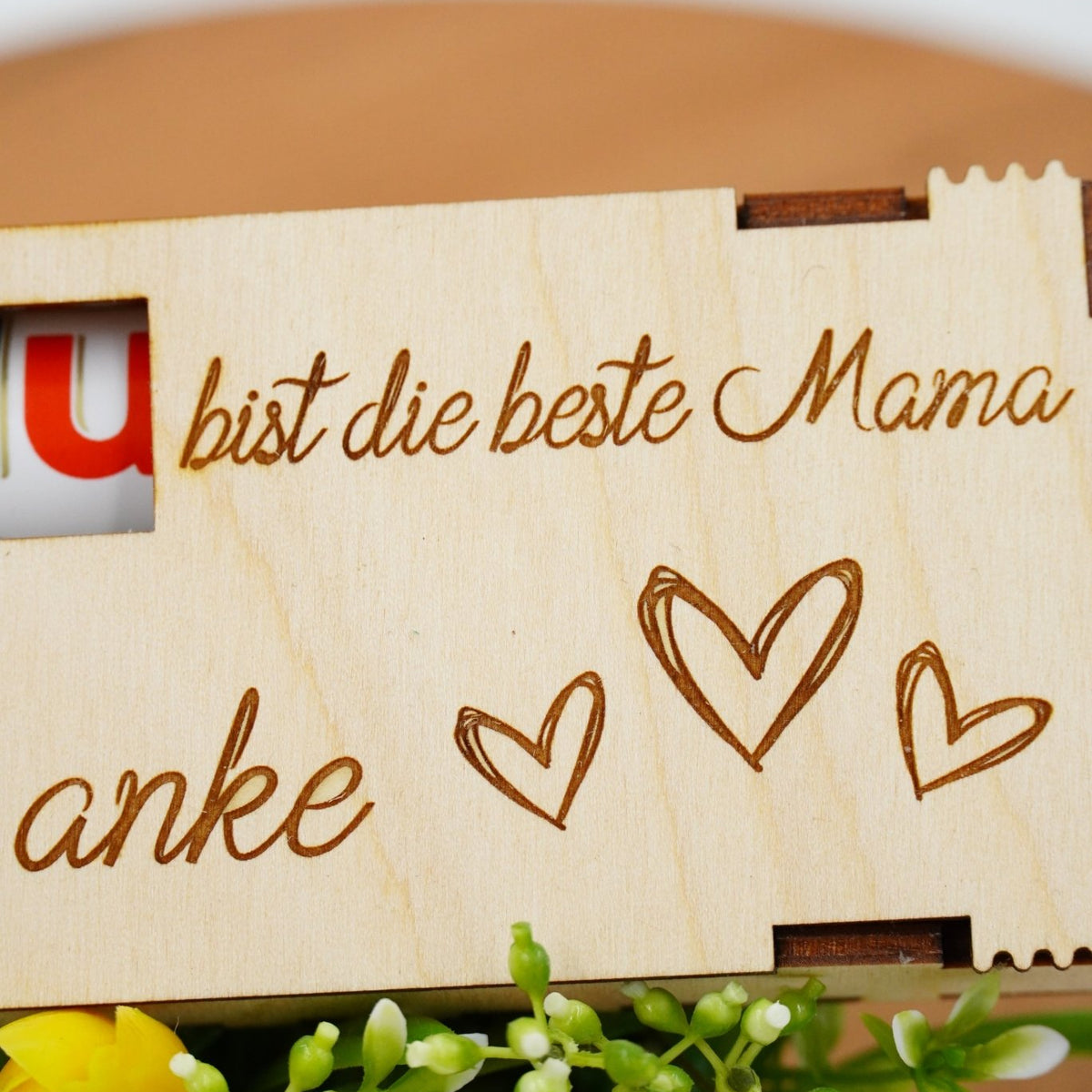 DU - Schokoriegelbox doppelt - personalisierbar Valentin - RJC - Circle