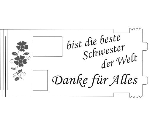 DU - Schokoriegelbox doppelt - personalisierbar Valentin - RJC - Circle