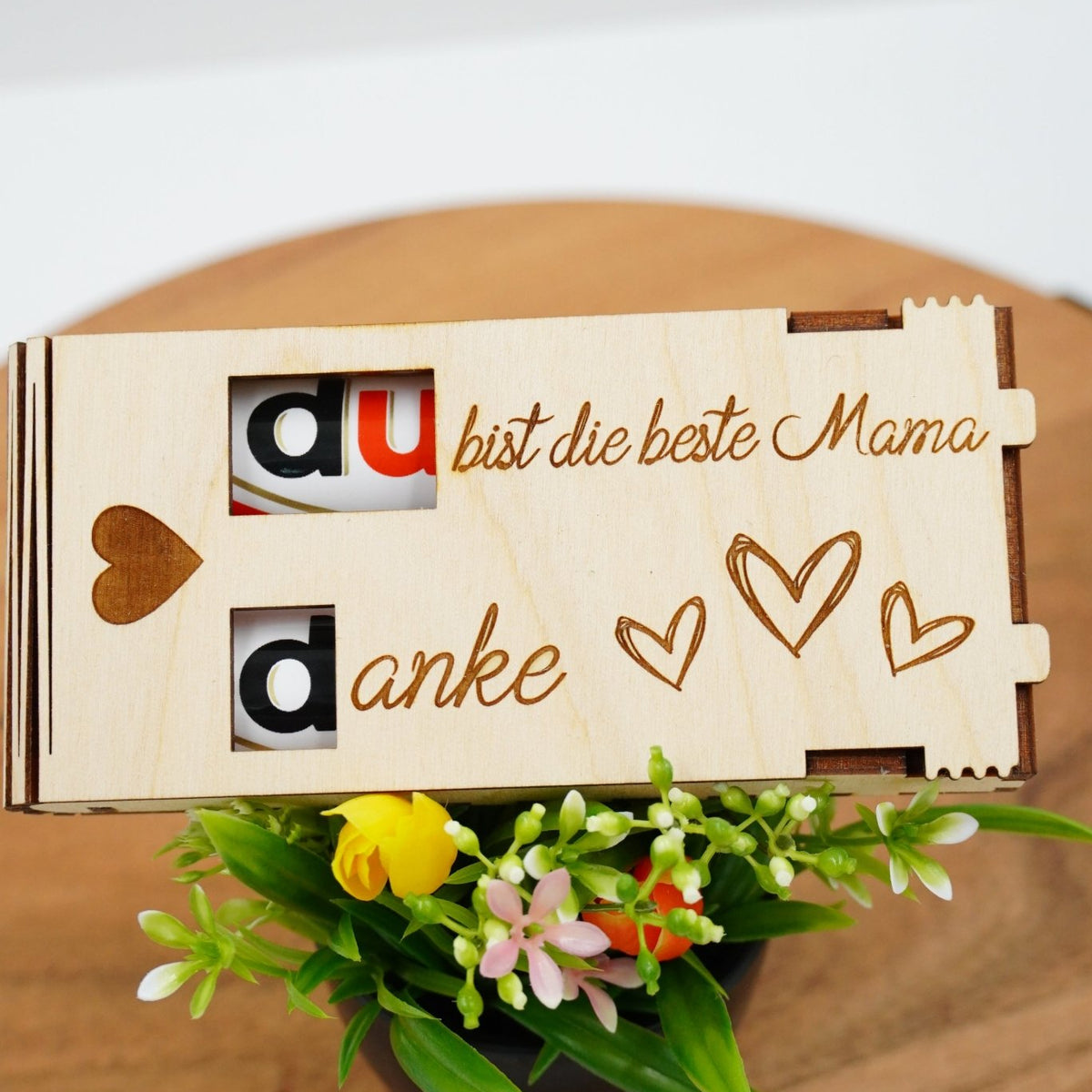 DU - Schokoriegelbox doppelt - personalisierbar Valentin - RJC - Circle
