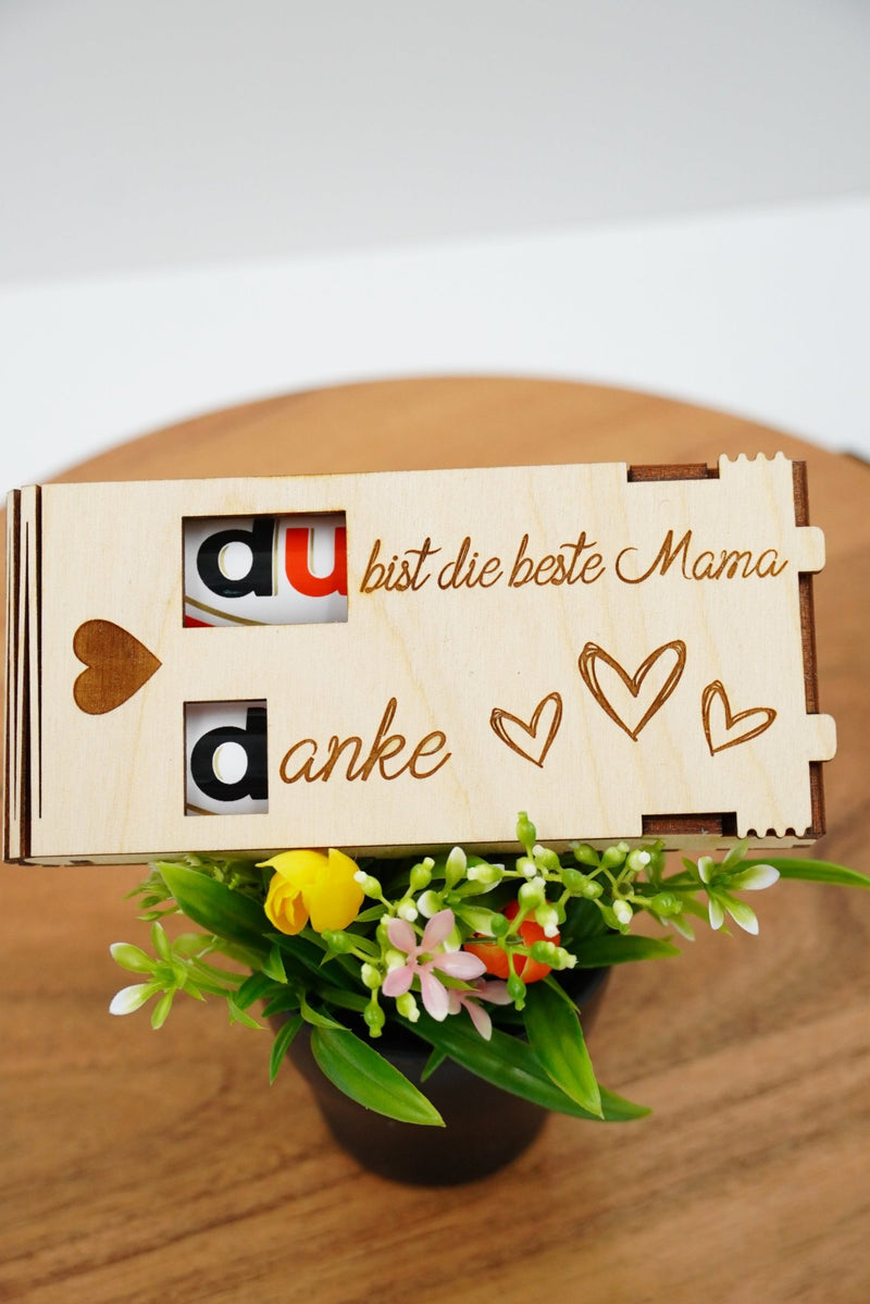 DU - Schokoriegelbox doppelt - personalisierbar Valentin - RJC - Circle