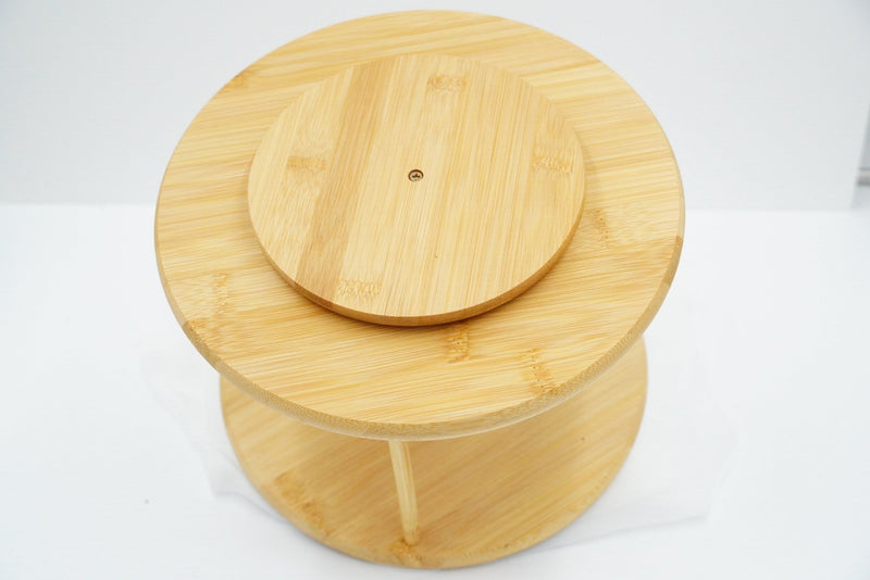 Etagere aus Bambus – Zwei Etagen mit Drehteller - RJC - Circle