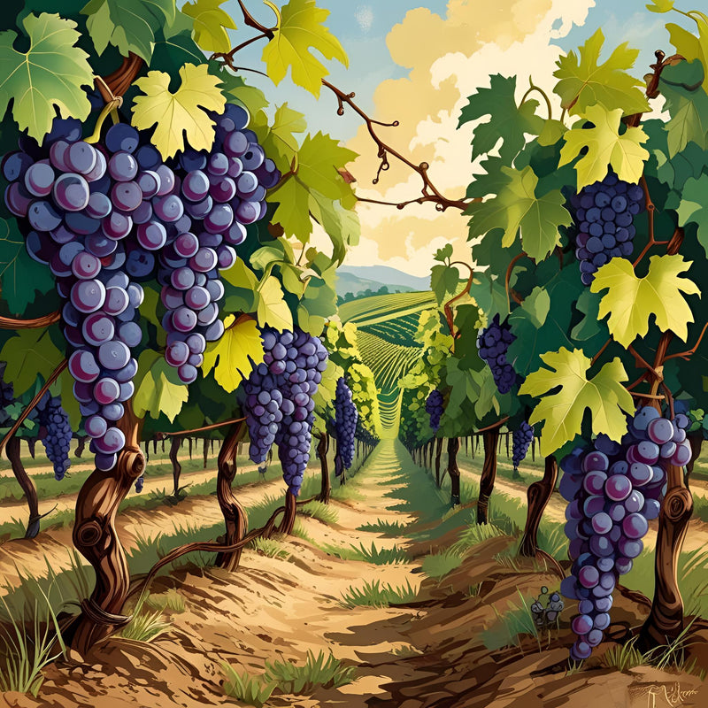 Handgefertigtes Schiefer-Schild „Weinpflanze“ – wetterfest & edel graviert