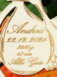 Geburt Baby Anhänger Birke/Linde - RJC - Circle