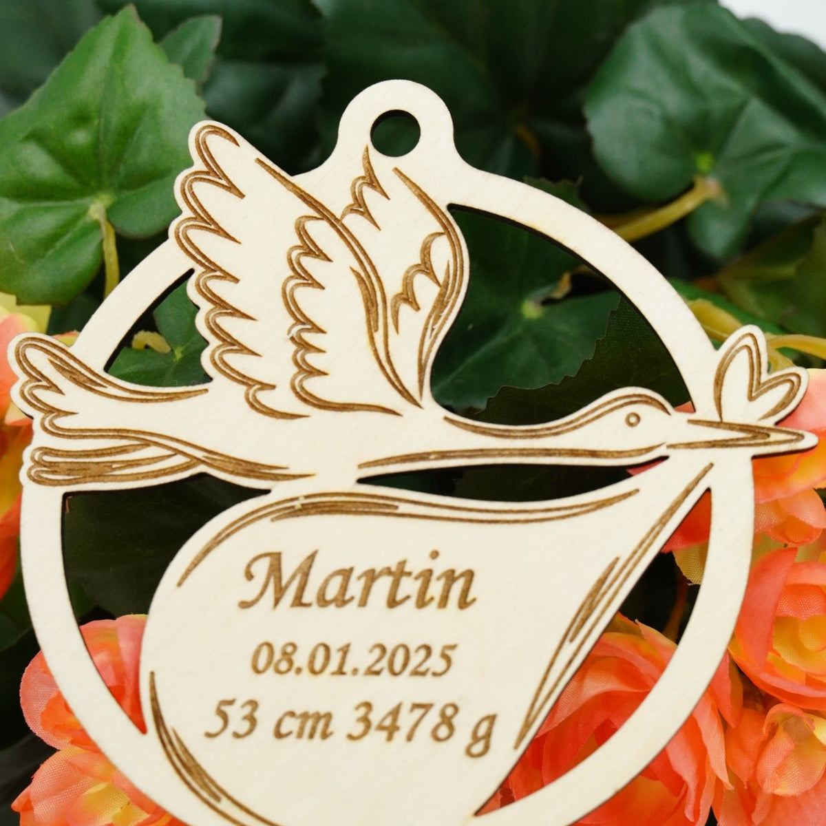 Geburt Baby Anhänger Birke/Linde - RJC - Circle