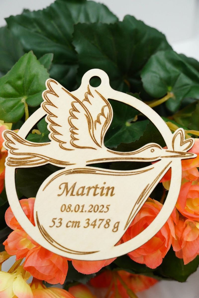 Geburt Baby Anhänger Birke/Linde - RJC - Circle