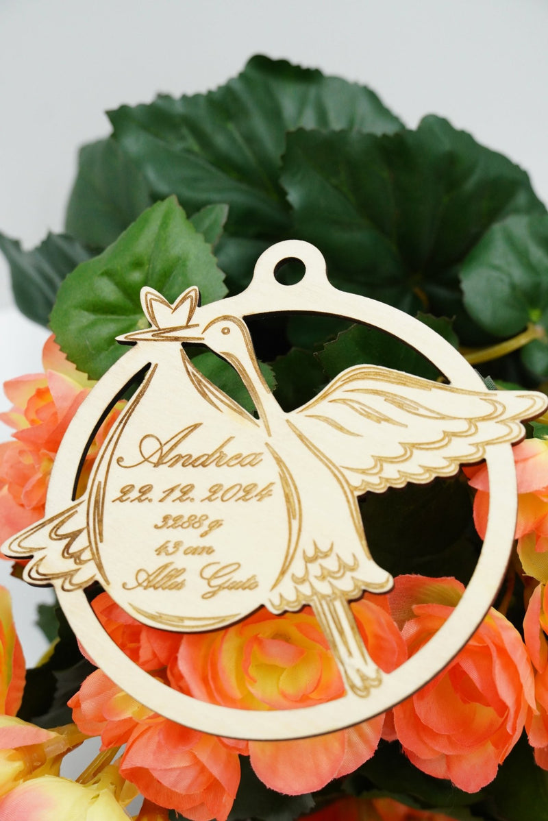 Geburt Baby Anhänger Birke/Linde - RJC - Circle