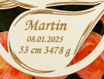 Geburt Baby Anhänger Birke/Linde - RJC - Circle