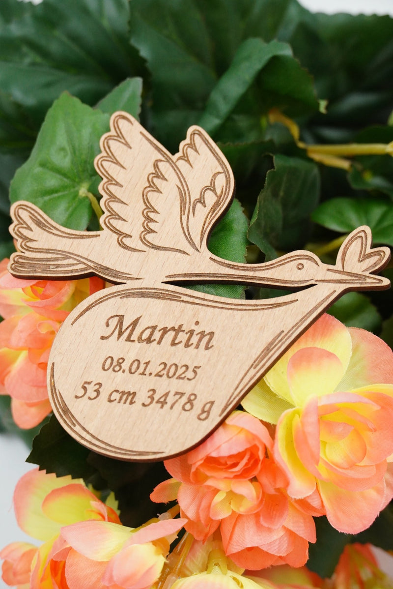 Geburt Baby Anhänger Buche - RJC - Circle