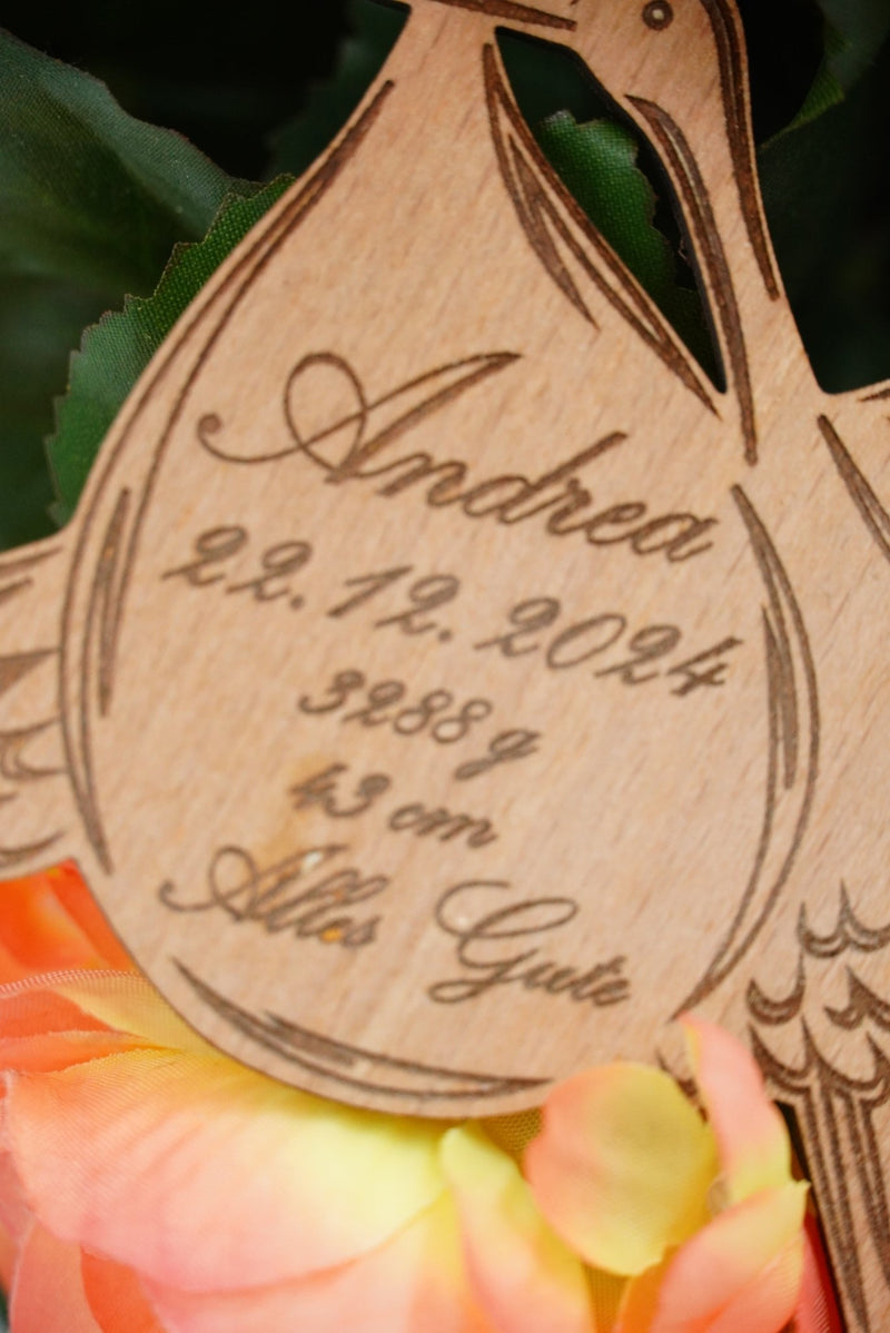 Geburt Baby Anhänger Buche - RJC - Circle