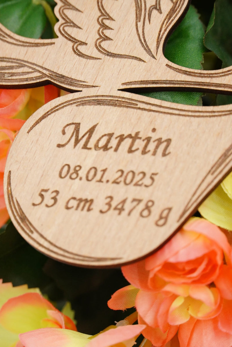 Geburt Baby Anhänger Buche - RJC - Circle