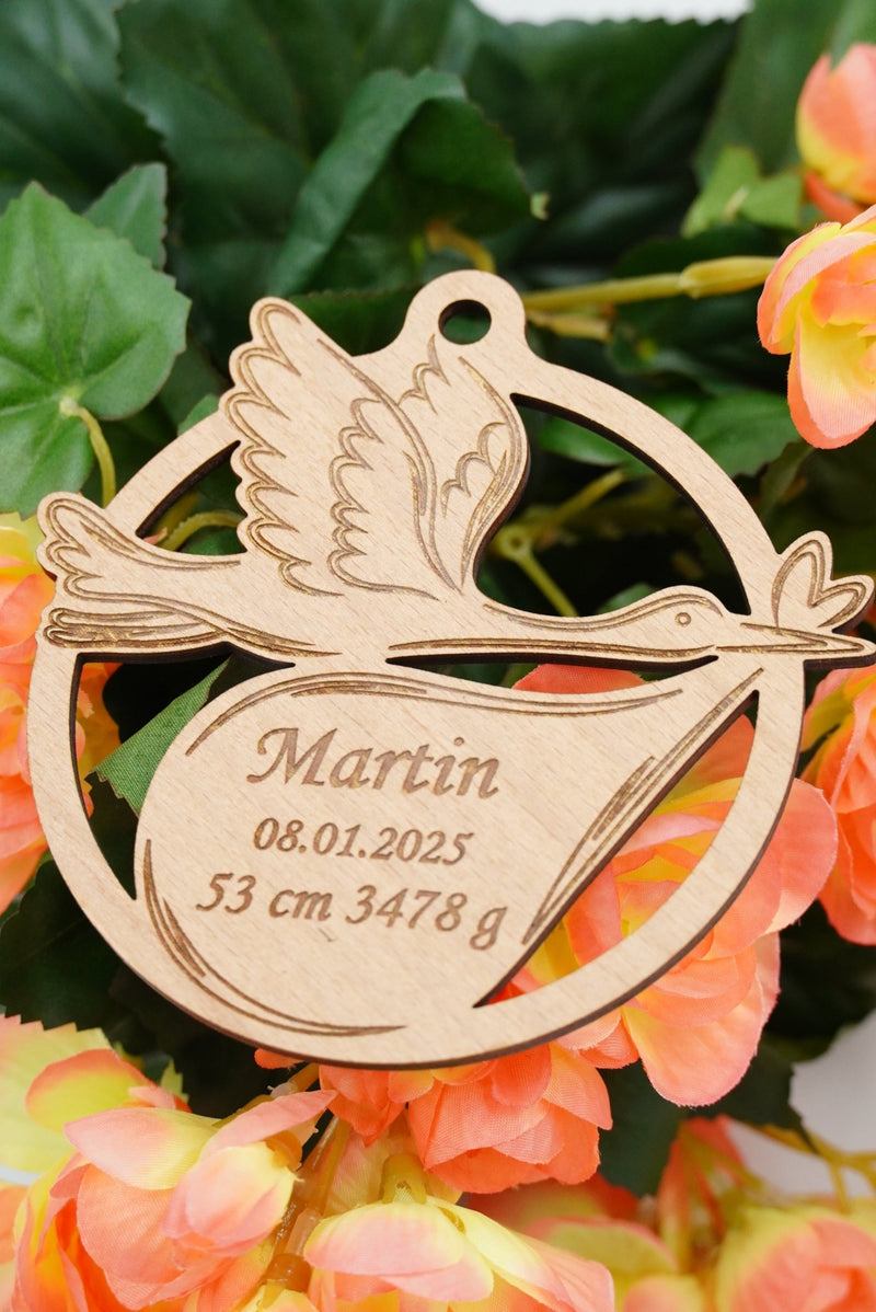 Geburt Baby Anhänger Buche - RJC - Circle