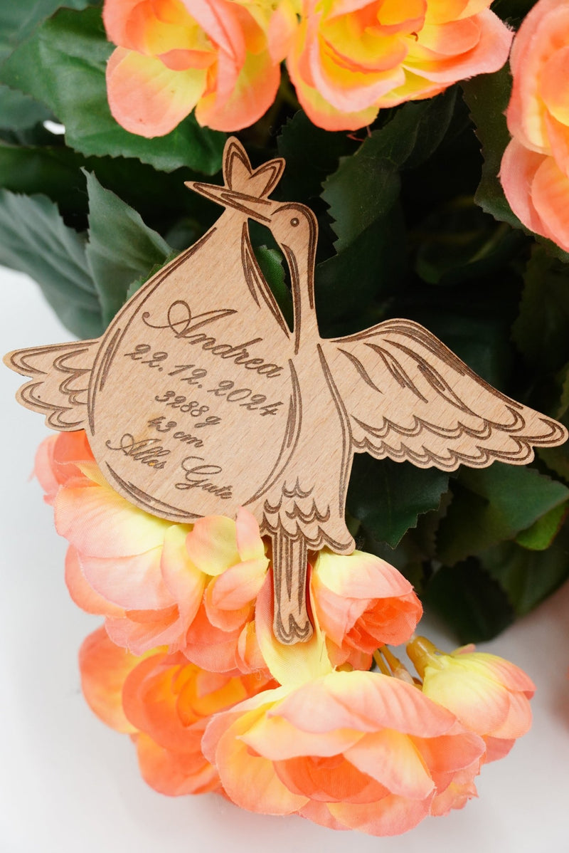 Geburt Baby Anhänger Buche - RJC - Circle