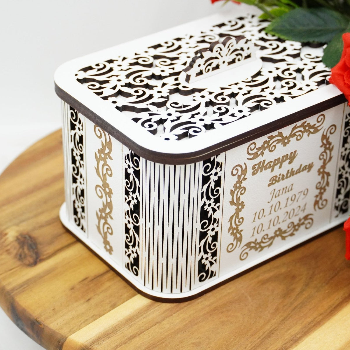 Geburtstagsbox Ornamentdesign - personalisierbar - RJC - Circle