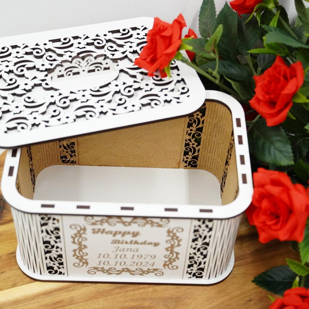 Geburtstagsbox Ornamentdesign - personalisierbar - RJC - Circle