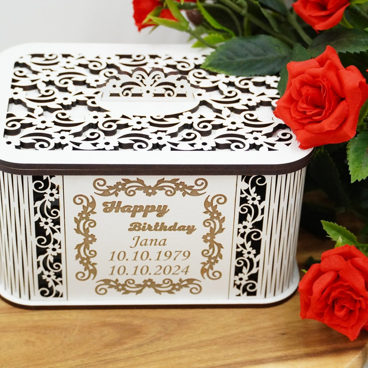 Geburtstagsbox Ornamentdesign - personalisierbar - RJC - Circle
