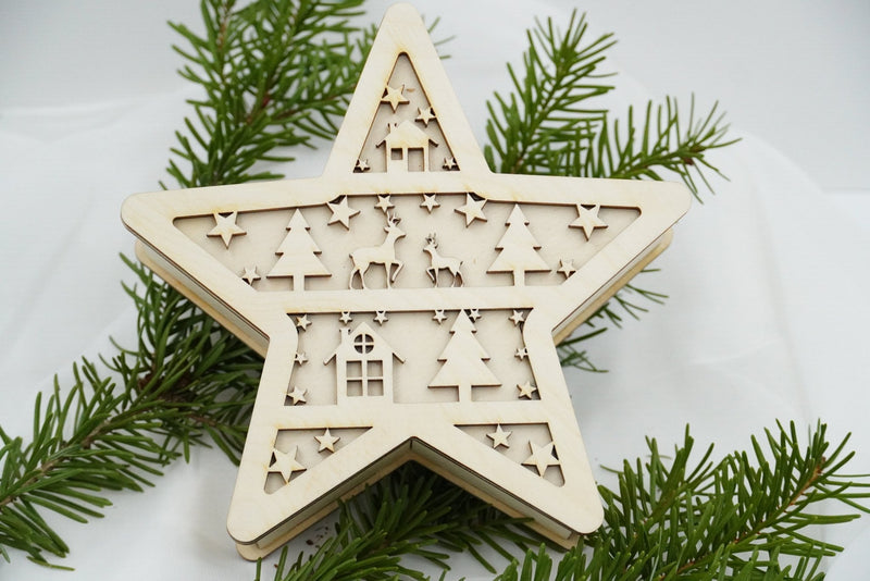 Geschenkbox Stern - personalisierbar - RJC - Circle