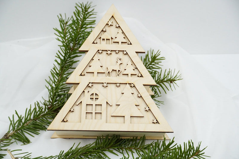 Geschenkbox Tanne - personalisierbar - RJC - Circle