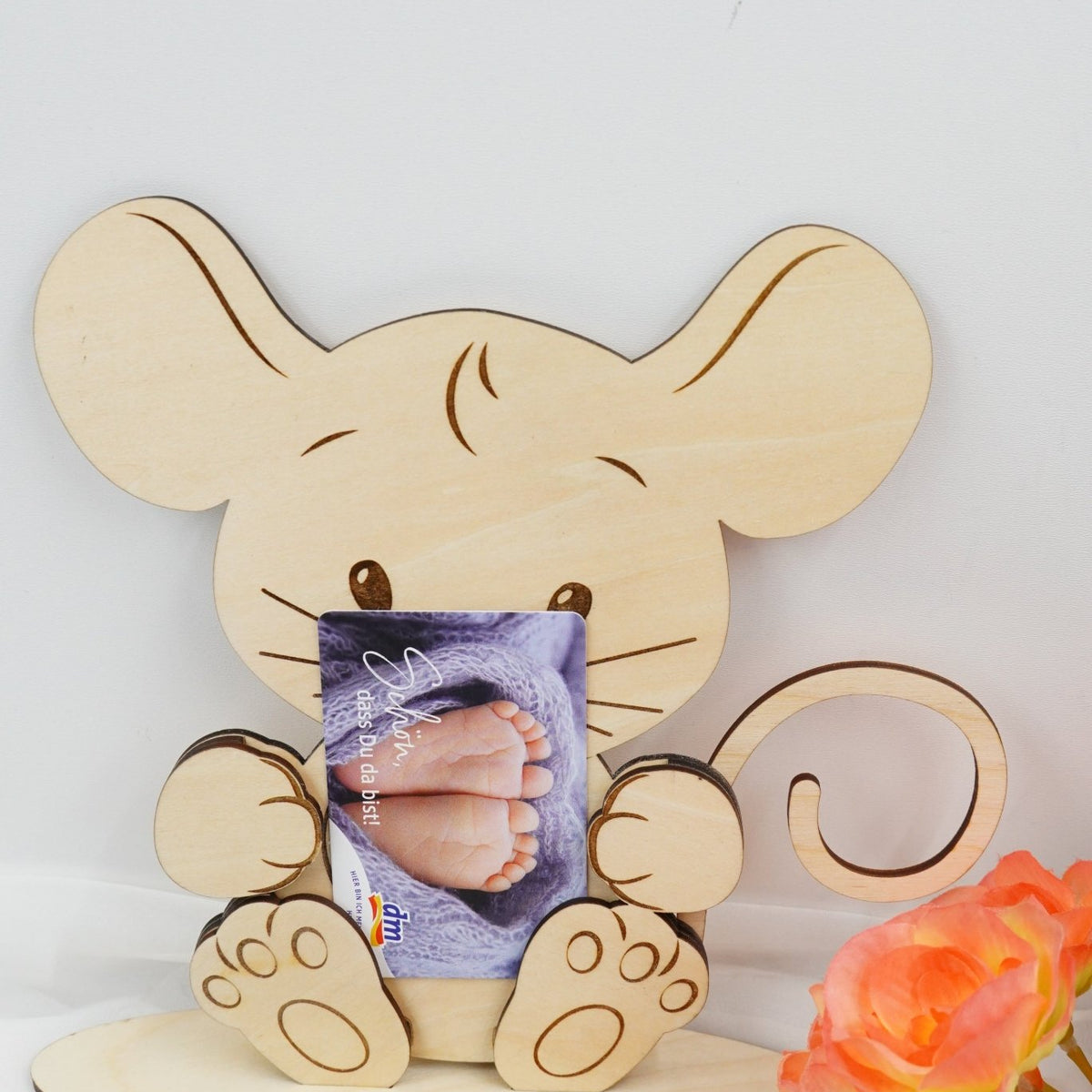 Geschenkkartenhalter Maus - personalisierbar - Valentin - RJC - Circle