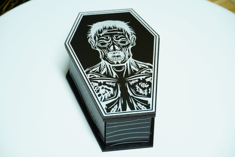 Halloween Sarg MDF schwarz silber - RJC - Circle