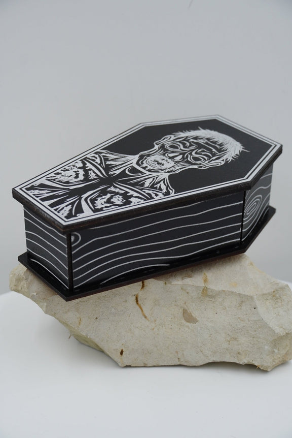 Halloween Sarg MDF schwarz silber - RJC - Circle