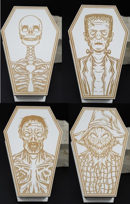 Halloween Sarg MDF weiss - RJC - Circle