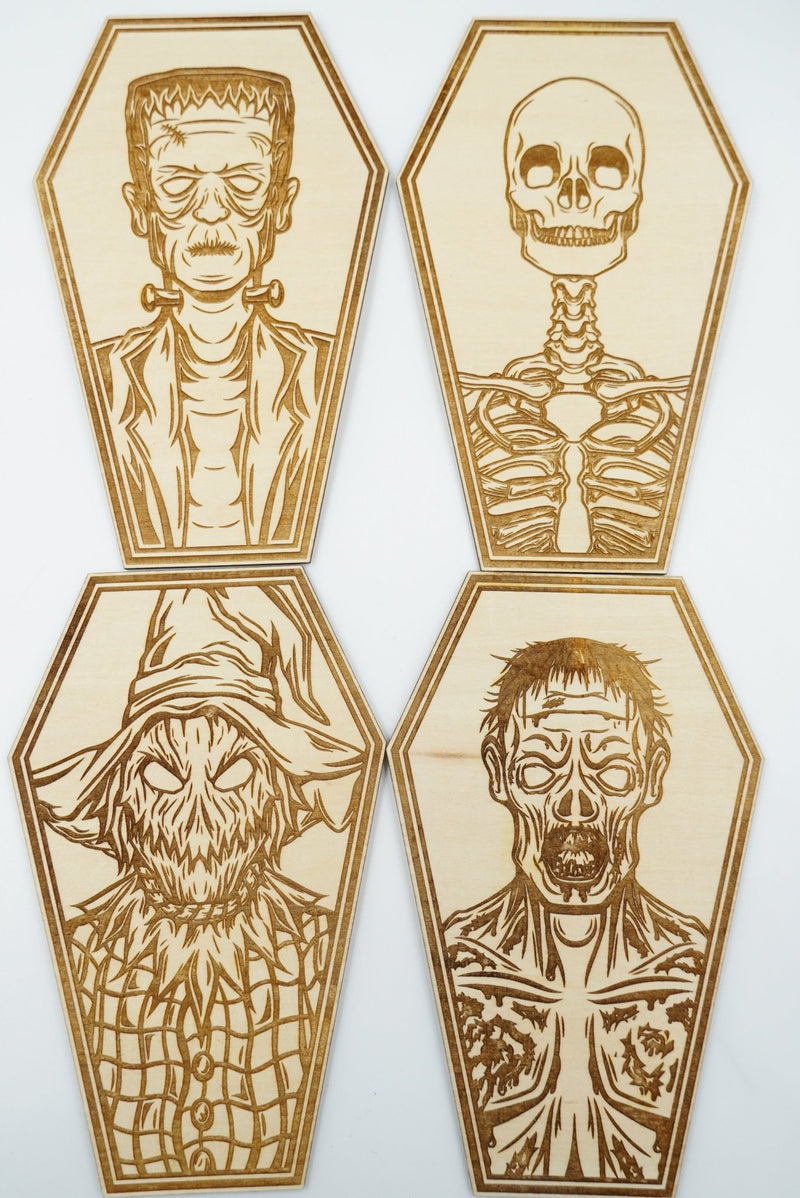 Halloween Sarg Naturholz - RJC - Circle