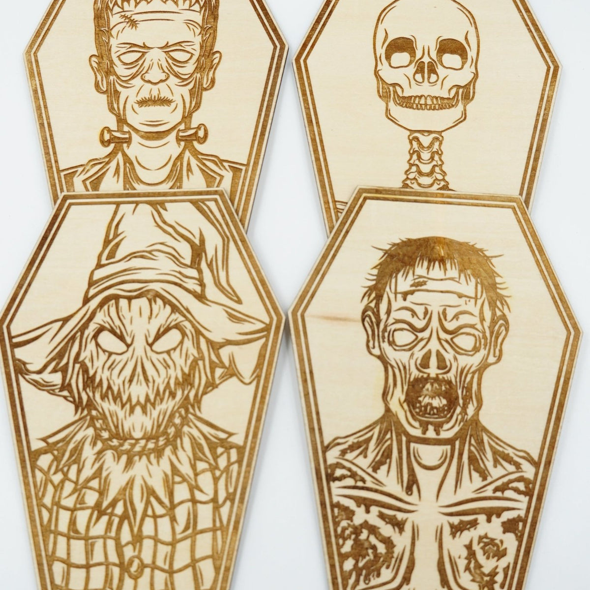 Halloween Sarg Naturholz - RJC - Circle