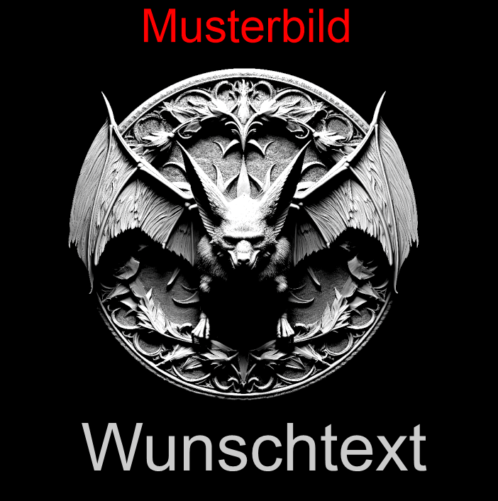 Halloween Untersetzer "Fledermaus Vampir" - personalisierbar - RJC - Circle