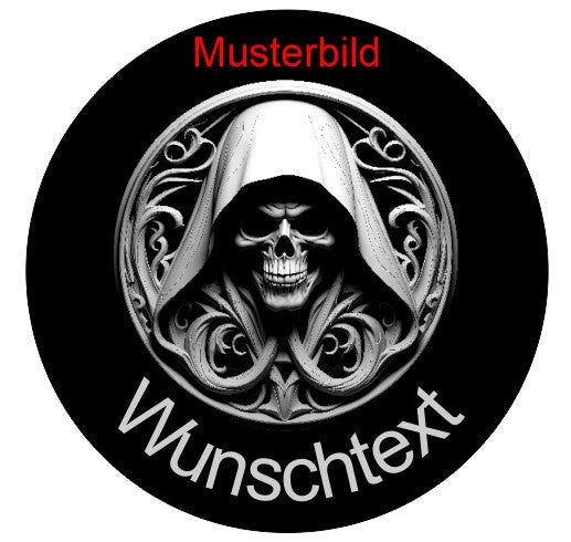 Halloween Untersetzer Grim Reaper/Sensenmann personalisierbar - RJC - Circle