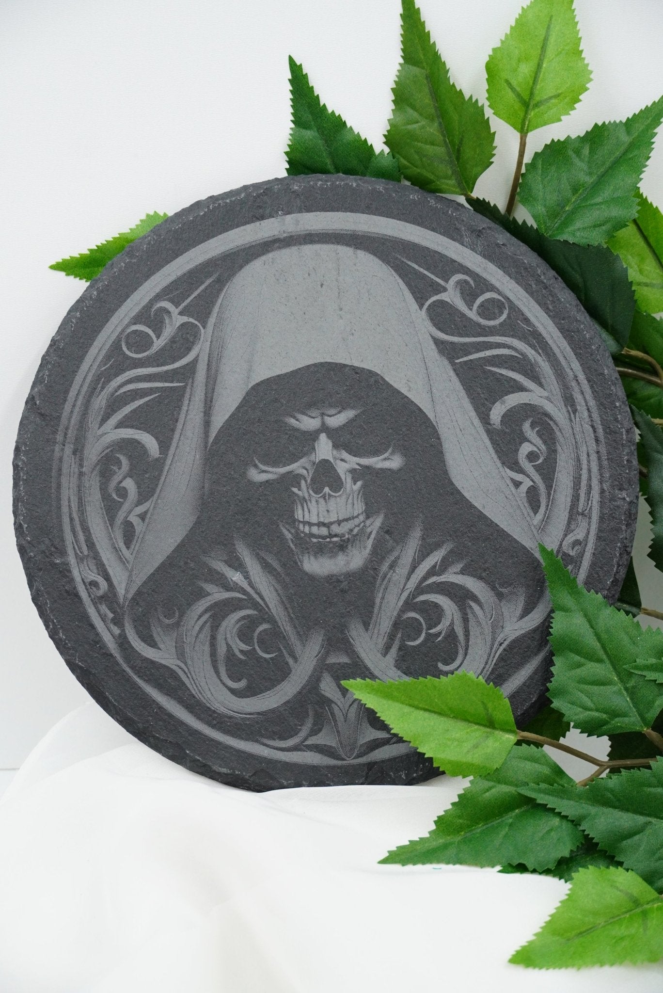 Halloween Untersetzer Grim Reaper/Sensenmann personalisierbar - RJC - Circle